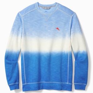 Tommy Bahama Blue and White Crewneck Sweatshirt